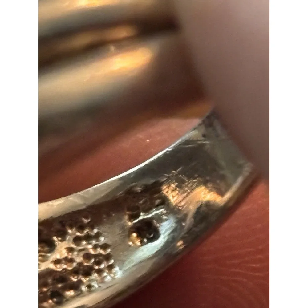 Vintage 925 Sterling Silver Smoky Quartz Mens Ring Size 7